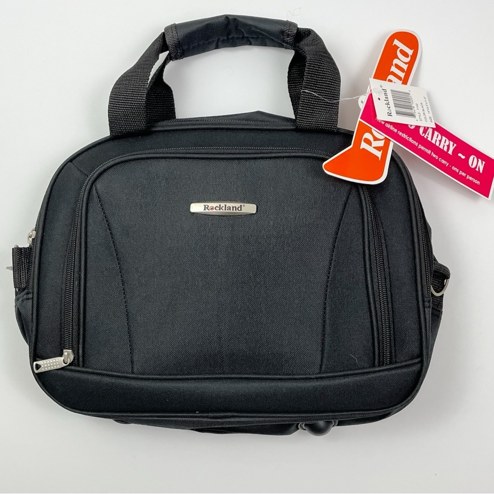 NWT Rockland Black Travel Zipper Tote